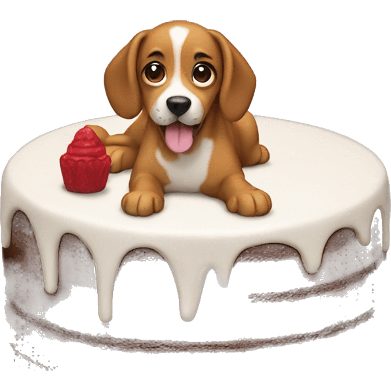 Cake for a dog emoji