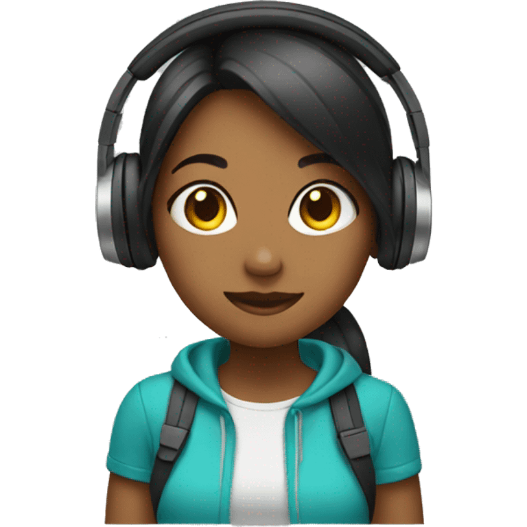 Girl with headphones emoji