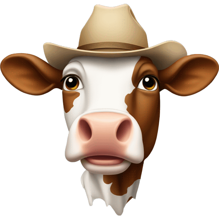 Cow wearing cowboy hat  emoji