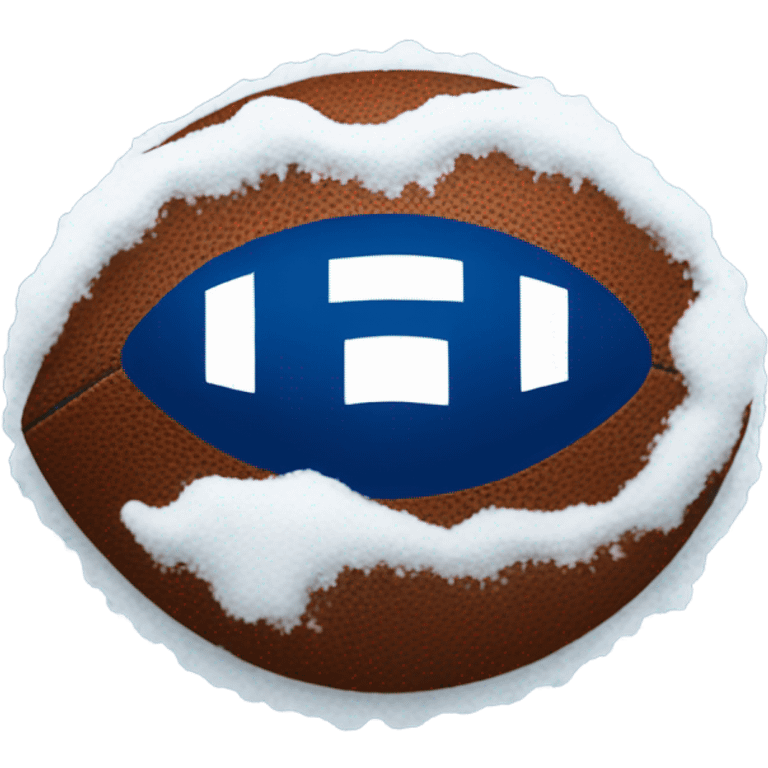 Snowy football emoji