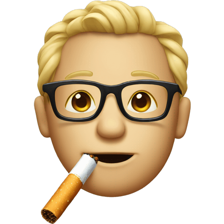 Emoji with glasses and cigarette  emoji