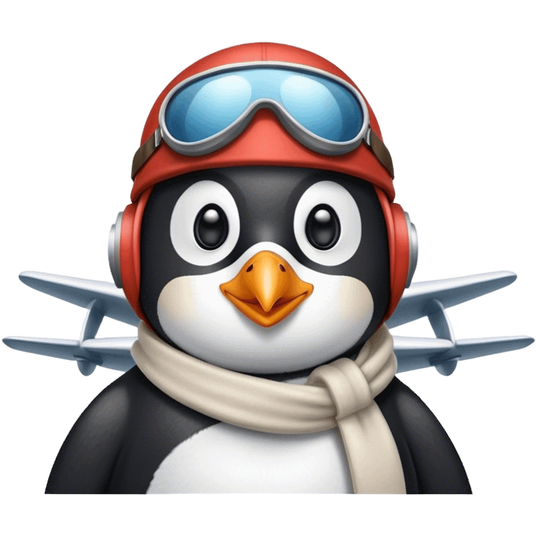 Penguin in airplane  emoji