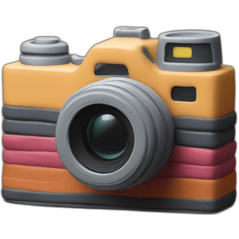 Plasticine slr film camera emoji