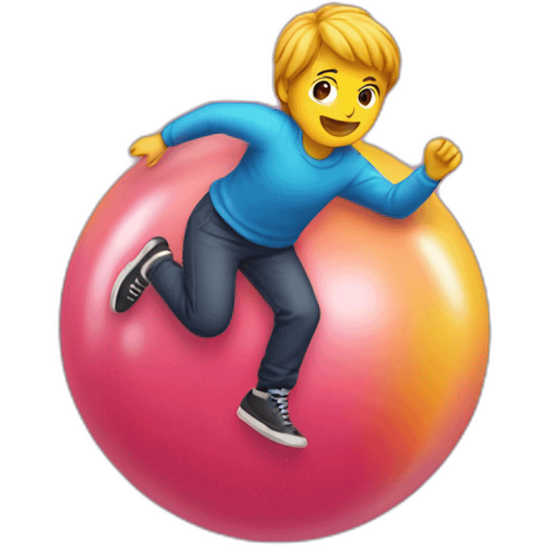 Person on a bouncy ball emoji