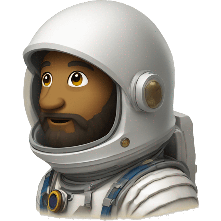 leonardo da vinci with astronaut helmet emoji