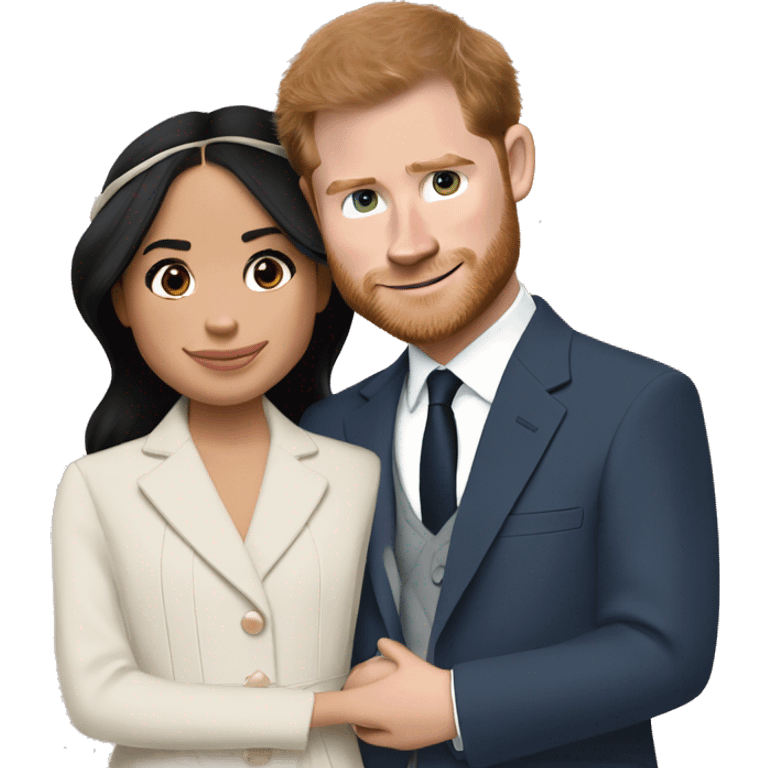 Prince Harry and Meghan Markle and prince Archie emoji