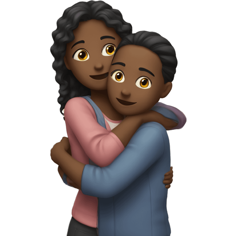 Girl hugs girl emoji