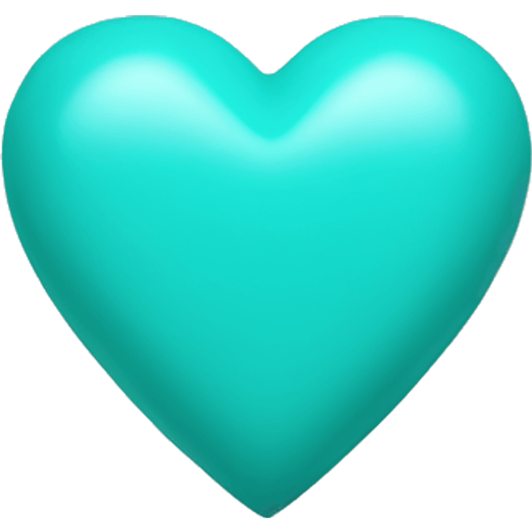 Turquoise heart emoji