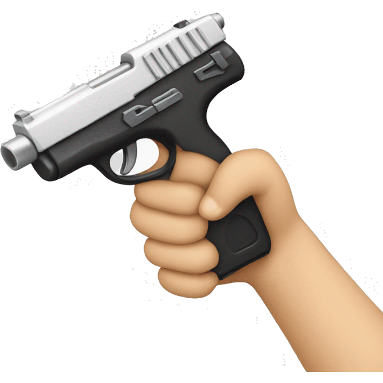 white hand holding toy pistol emoji