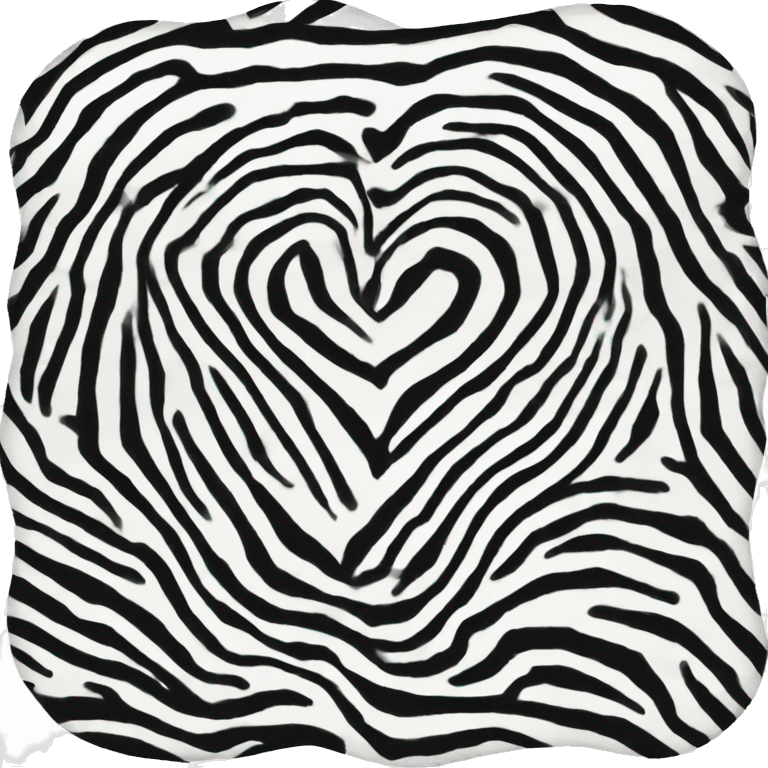 zebra print heart emoji