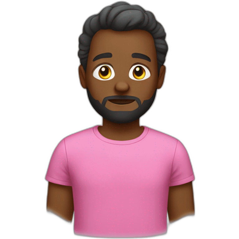 boy in pink t-shirt with worf idea on the chest emoji