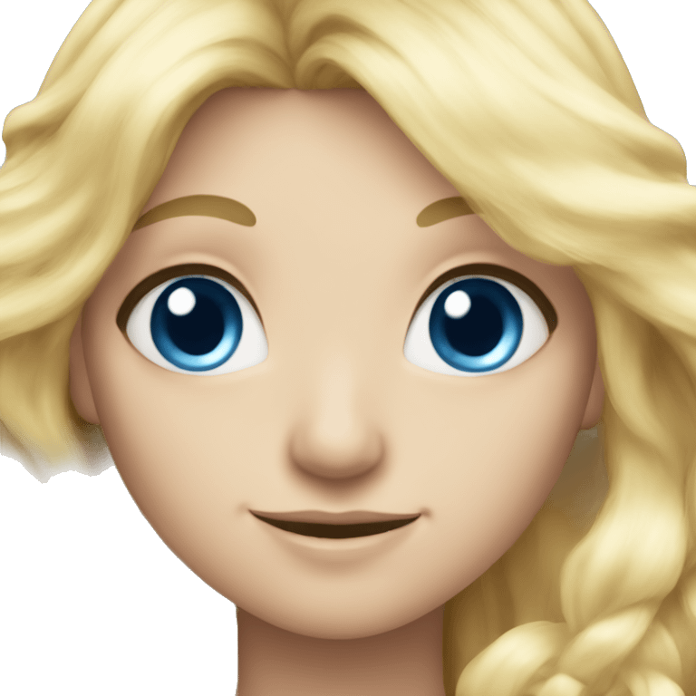 Blonde hair blue eyed fairy emoji