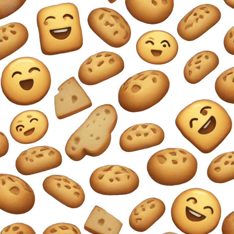 super happy bread emoji