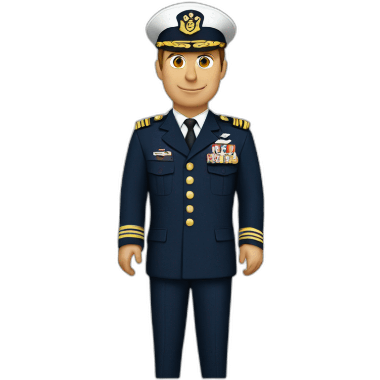 Captain navy officer with insigns emoji