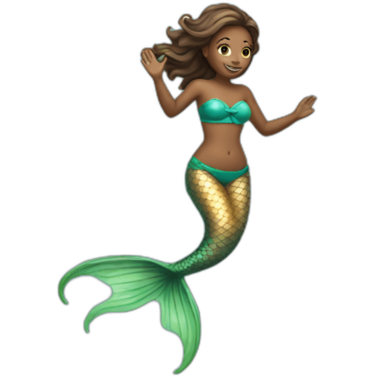 Scrubs diving mermaid emoji