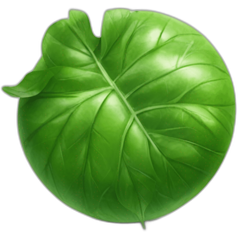 ball of mozarella + leaf emoji