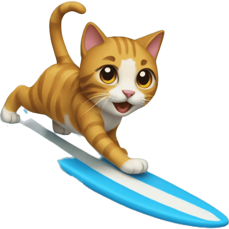 Cat surfing  emoji