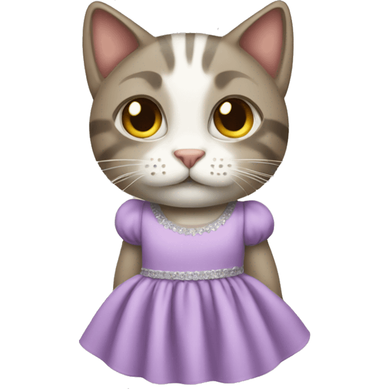 A cat wearing a dress  emoji