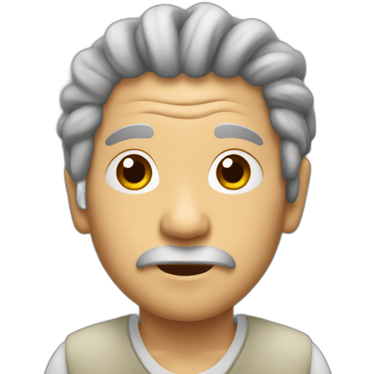 Asian grandad with dreds  emoji