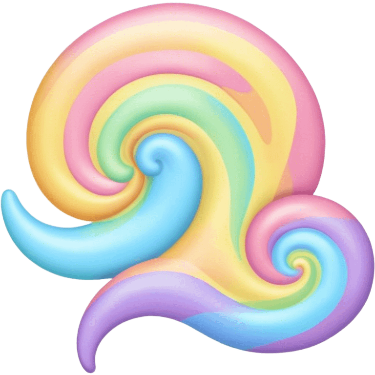 melted pastel swirly rainbow background  emoji