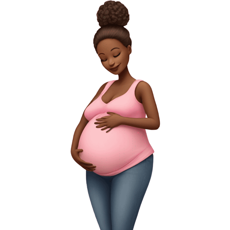 Pregnant barbie with doula emoji