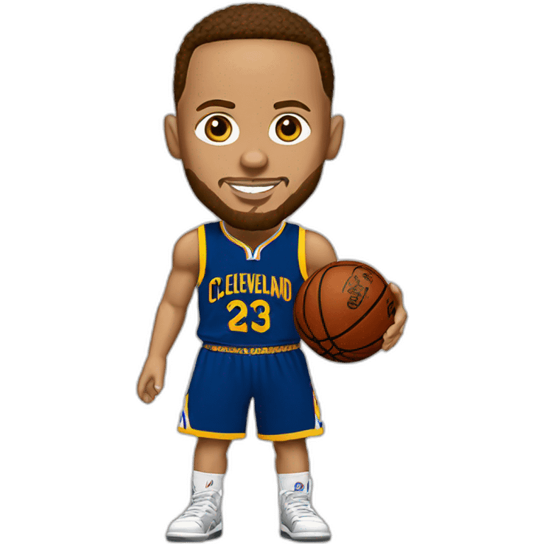 Steph Curry in a Cleveland Cavaliers jersey emoji