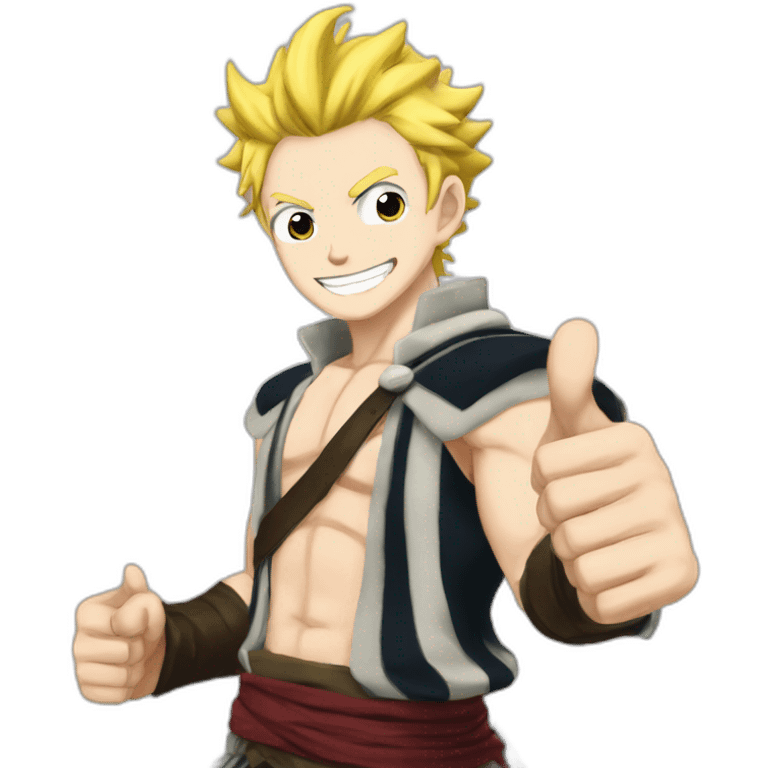 fairy tail laxus thumbs up emoji