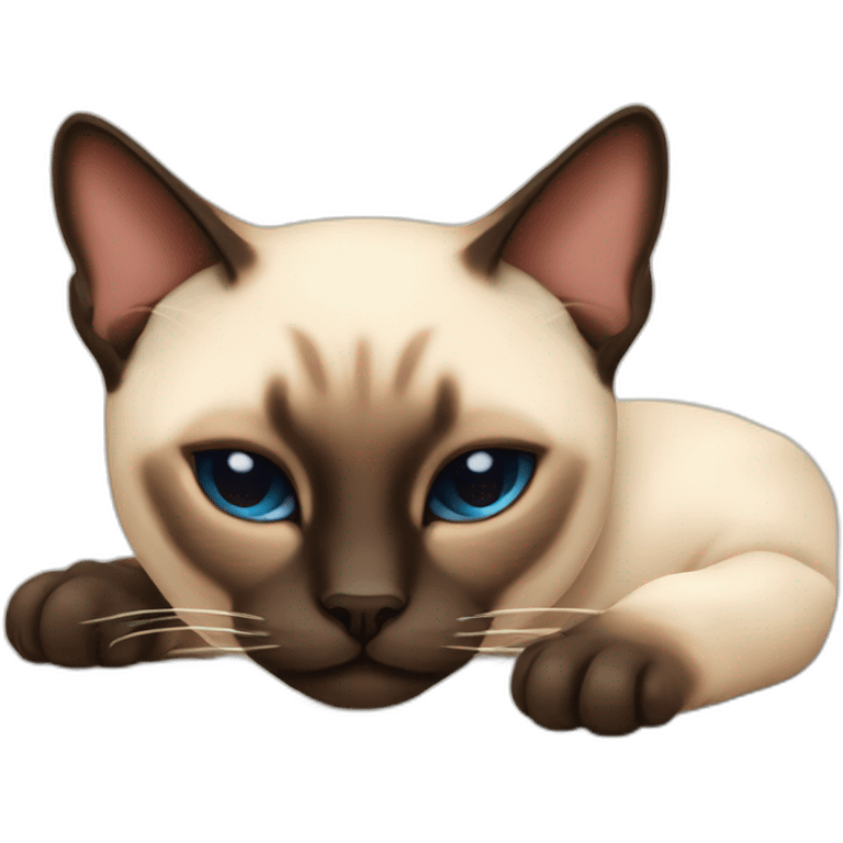 Siamese cat sleep emoji