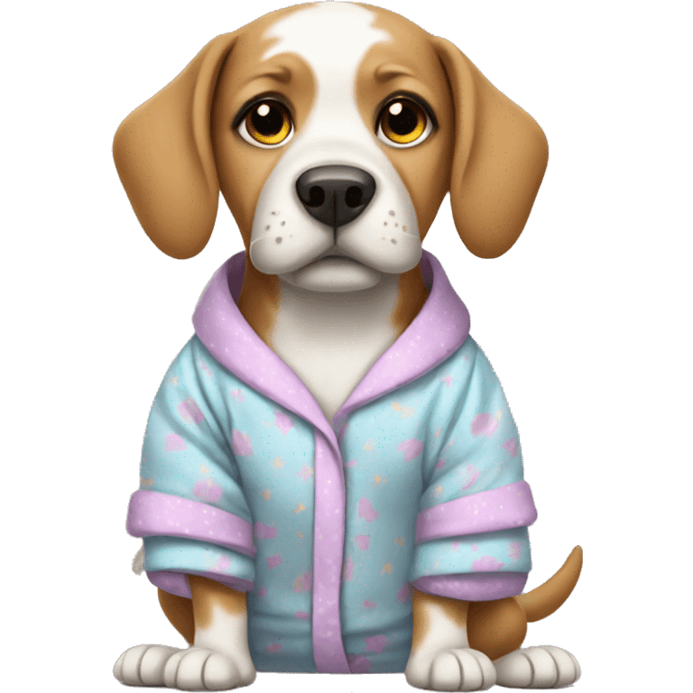 Dog in pjs emoji