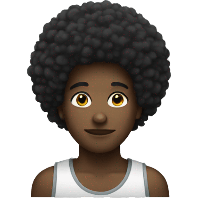 an afro black wowan emoji