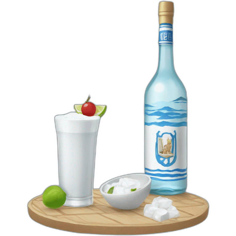 ouzo and greece emoji