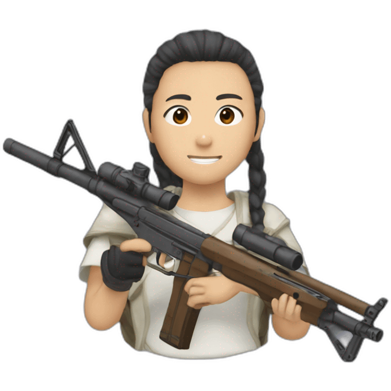 Marin katagawa con un rifle emoji