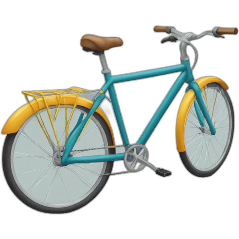 Bicicleta tàndem cuatro personas colores emoji