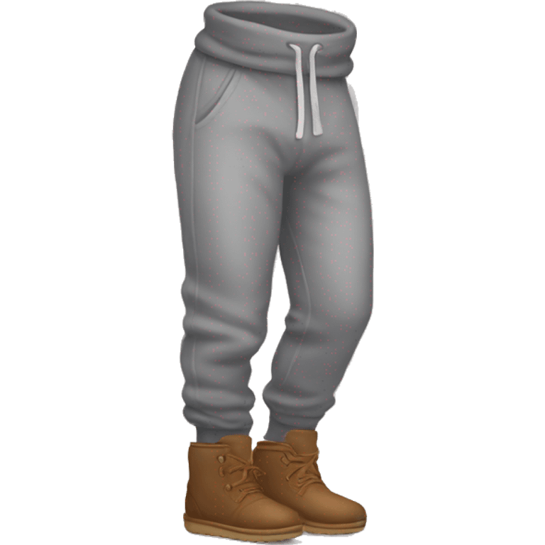 sweatpants with uggs emoji