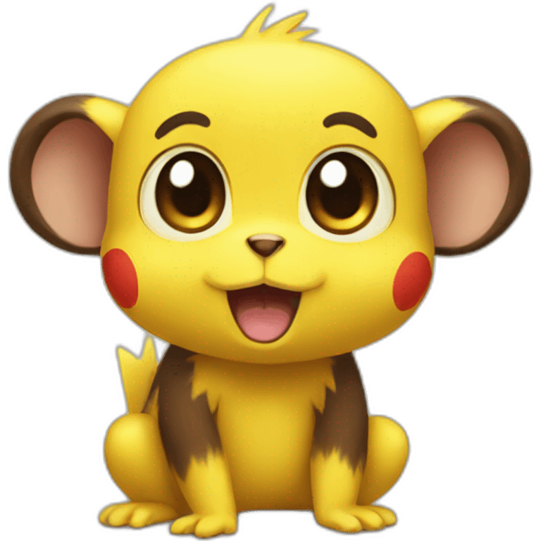 Pikachu monkey emoji