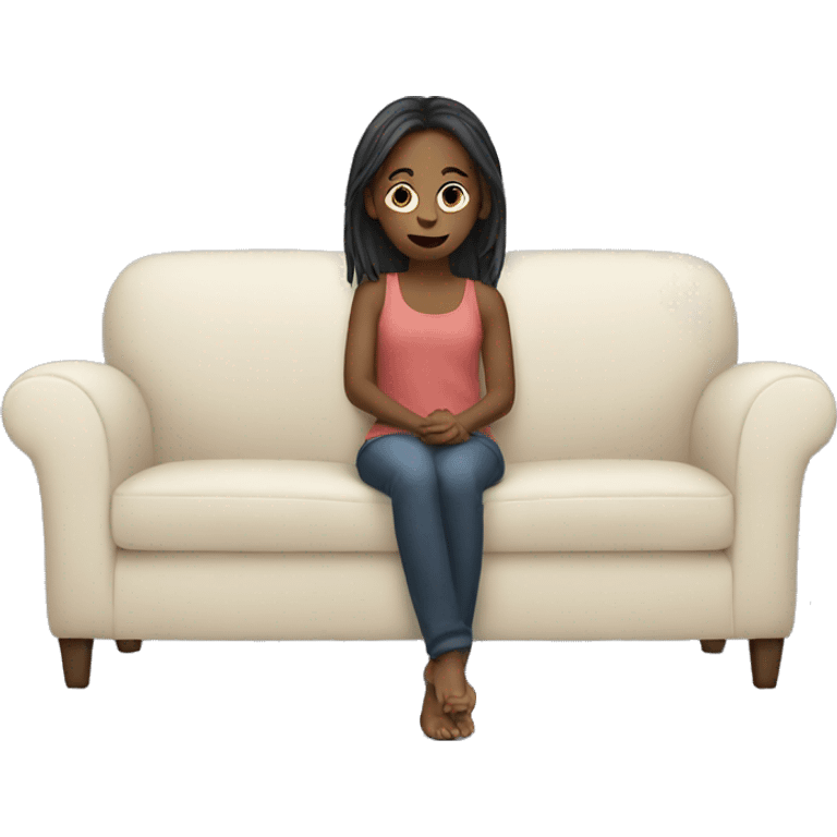 Girl on couch  emoji