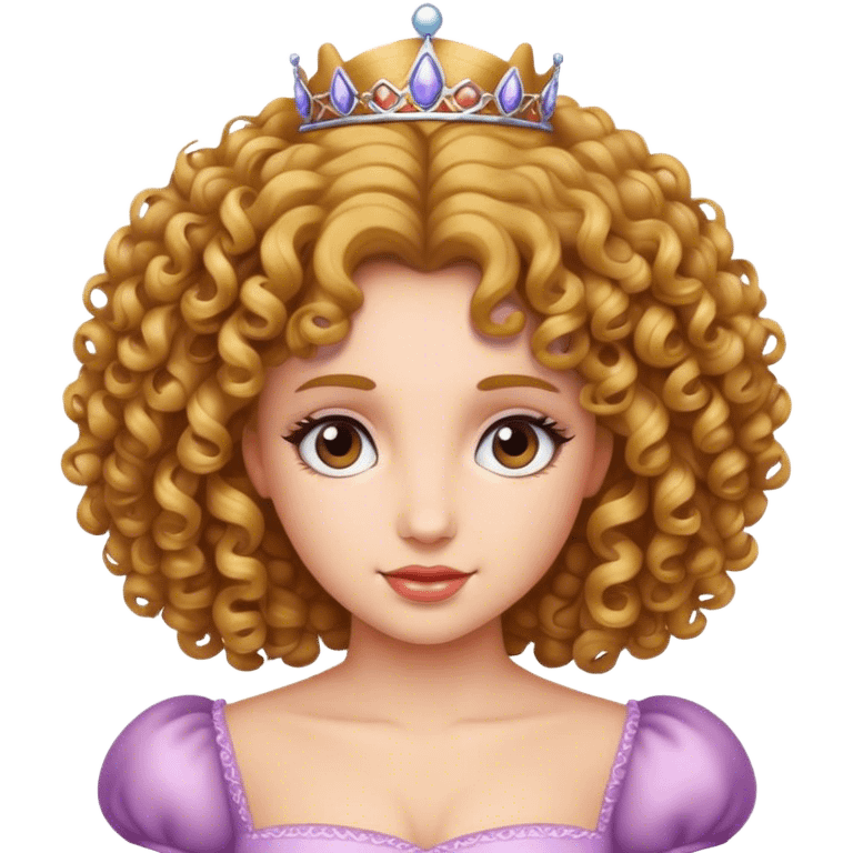 Prinzessin mit locken emoji