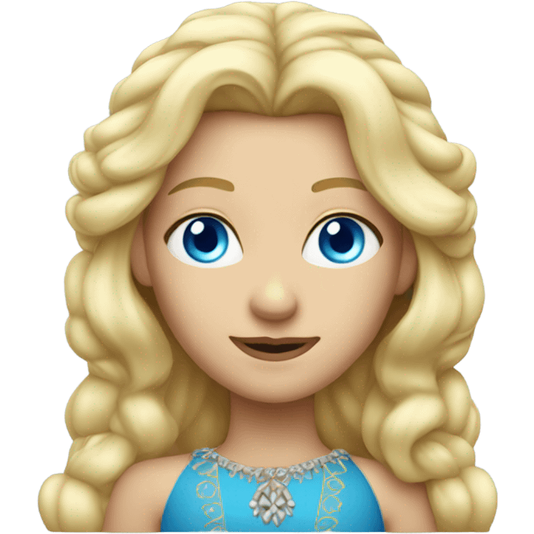 blond queen whit blue eyes emoji