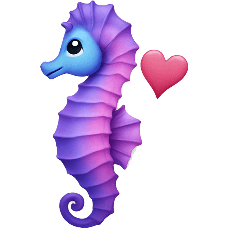 Seahorse with hearts emoji