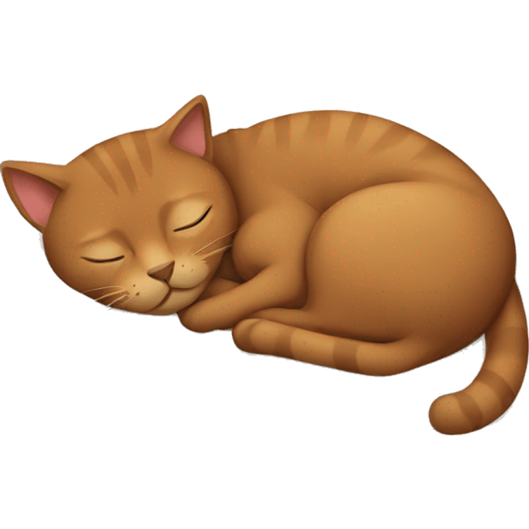 Brown cat sleep emoji