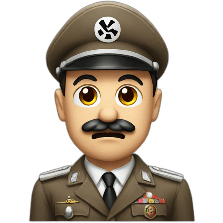 hitler with a mario hat emoji