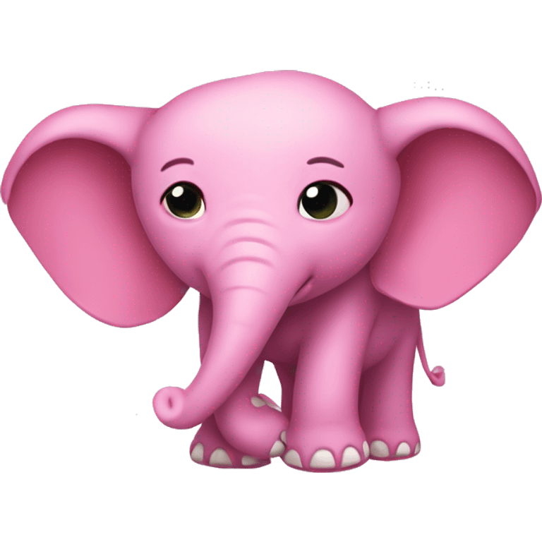 rare end of pink elephant emoji