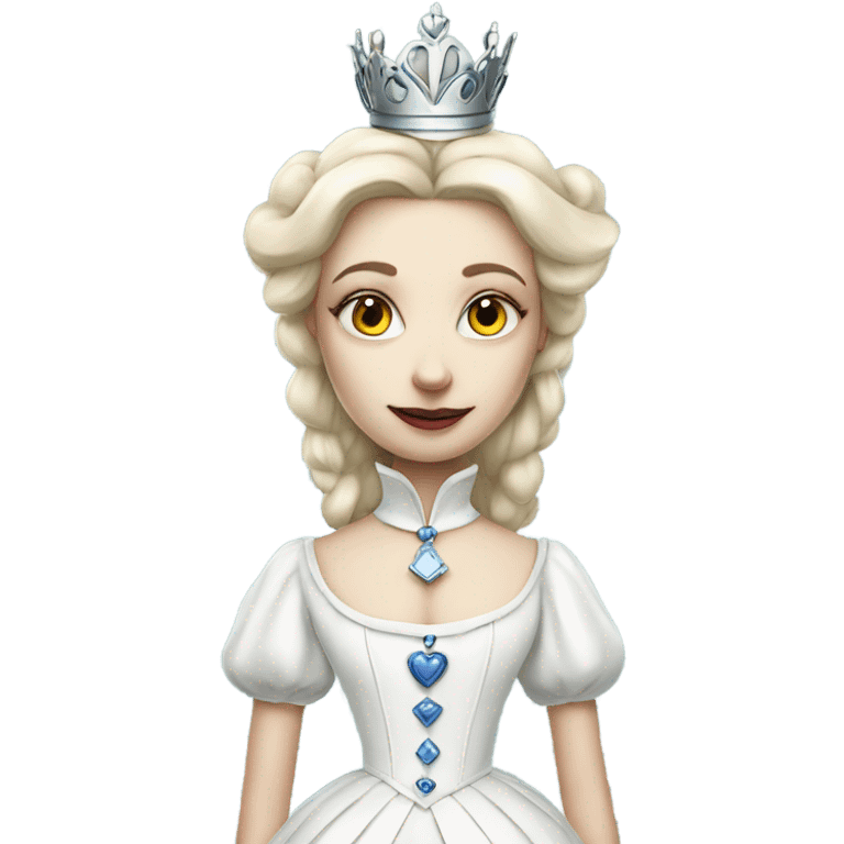 White queen in Alice in Wonderland white skin emoji