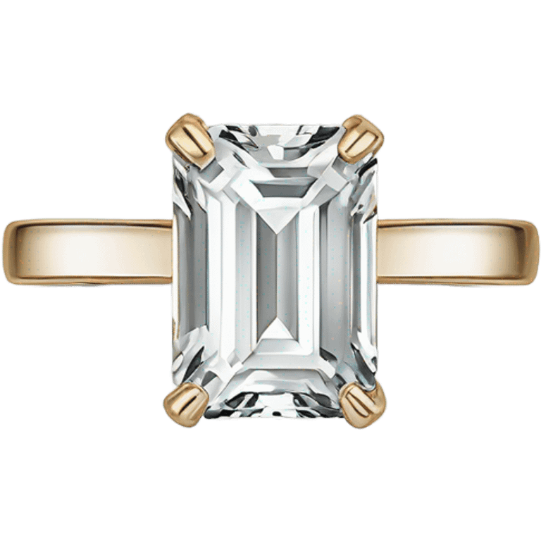 Emerald cut engagement ring emoji