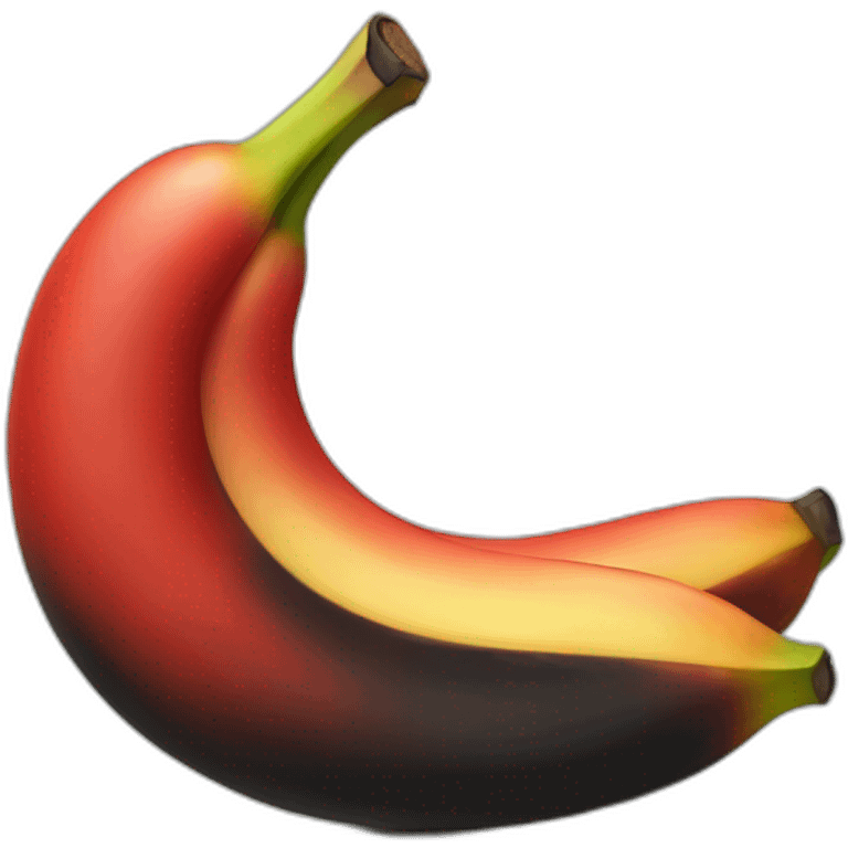 red and black banana emoji