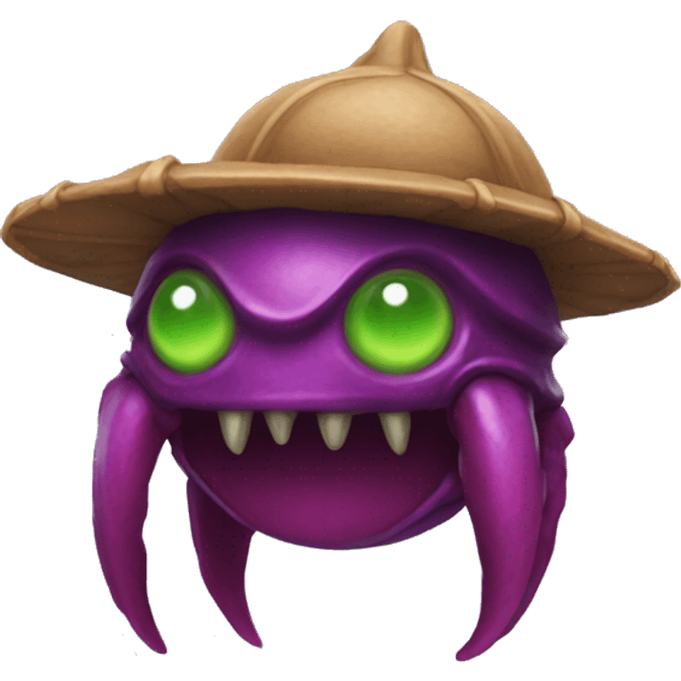 a zergling with a hat emoji