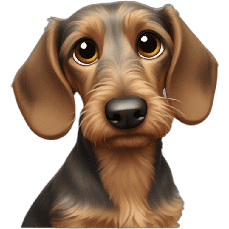 wire-haired dachshund emoji