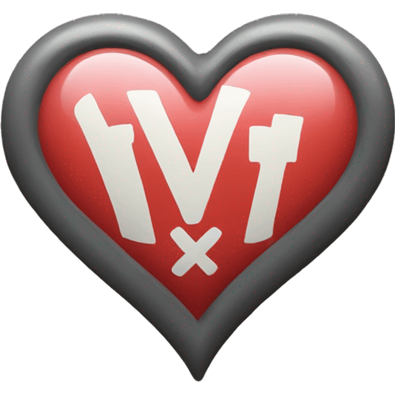 A heart with the word “victoria” in it emoji