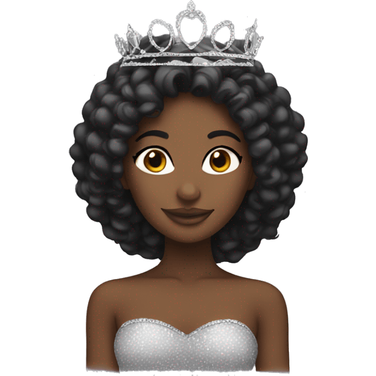 Black girl tiara emoji