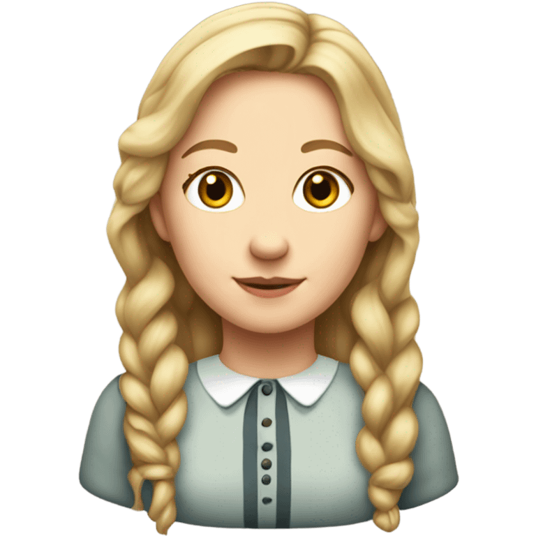 Mary Ingalls pretty with long blonde hair realistic  emoji